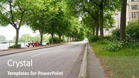  Presentation with roadside - Theme enhanced with the day with roadside background and a gray colored foreground