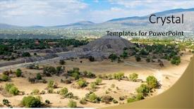  Presentation with teotihuacan - Slides consisting of the dead at teotihuacan background and a light blue colored foreground
