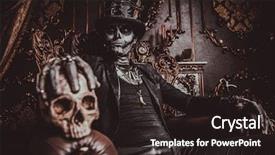  Presentation with day dead - Colorful presentation theme enhanced with the dead old vintage backdrop and a dark gray colored foreground