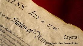  Presentation with declaration independence - Audience pleasing slides consisting of the declaration of independence backdrop and a coral colored foreground