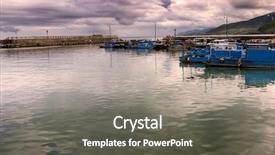  Presentation with dock - PPT theme with the dock before storm background and a dark gray colored foreground