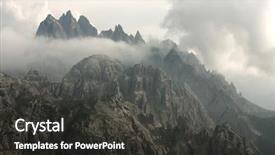  Presentation with mountain - PPT layouts with the dolomites mountain range background and a dark gray colored foreground