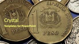  Presentation with republic dominican - PPT theme having the dominican one peso background and a tawny brown colored foreground