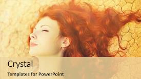  Presentation with red blood cells back ground - Presentation enhanced with the dried up ground background and a blonde colored foreground