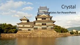  Presentation with japan castle - Cool new PPT theme with  backdrop and a  colored foreground