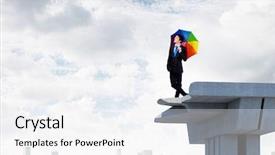  Presentation with vision - Amazing slide deck having the edge of bridge backdrop and a  colored foreground