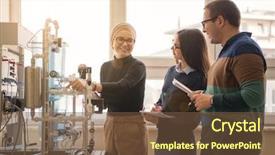  Presentation with vocational - Amazing presentation theme having students doing technical vocation backdrop and a tawny brown colored foreground