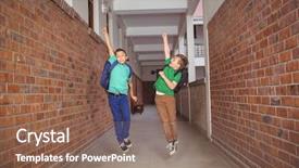  Presentation with elementary - Beautiful PPT layouts featuring the elementary school ground backdrop and a violet colored foreground