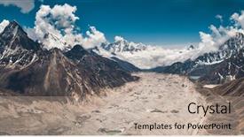  Presentation with mountain view - Beautiful presentation featuring way to the everest base backdrop and a mint green colored foreground