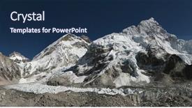  Presentation with everest - Amazing presentation design having mount everest 8 848 m backdrop and a navy blue colored foreground