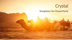  Presentation with rum - Beautiful presentation design featuring the evocative wadi rum backdrop and a cream colored foreground