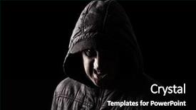  Presentation with danger - Amazing PPT layouts having the face partly hidden backdrop and a black colored foreground