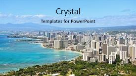  Presentation with diamond head - Presentation design featuring the famous diamond head background and a light blue colored foreground