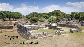  Presentation with heritage - Colorful presentation theme enhanced with the famous heritage olympia backdrop and a  colored foreground