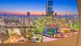  Presentation with washington dc city skyline - Slide deck consisting of shibuya tokyo japan city skyline background and a coral colored foreground