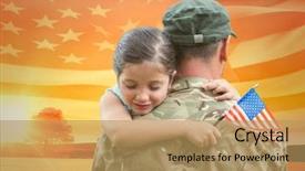  Presentation with pakistan and usa flag togetter - Amazing slide deck having the field with usa backdrop and a coral colored foreground