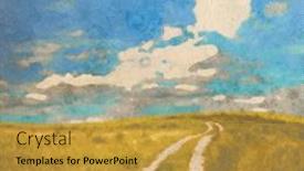  Presentation with old paper - Presentation theme having the-fields-retro-background background and a gold colored foreground