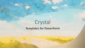  Presentation with old paper - PPT layouts consisting of the-fields-retro-background background and a light blue colored foreground