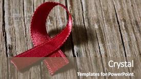  Presentation with red ribbon hiv - Cool new presentation design with the fight against aids backdrop and a gray colored foreground