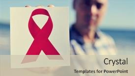  Presentation with hiv aids - Audience pleasing presentation theme consisting of the fight against aids backdrop and a soft green colored foreground