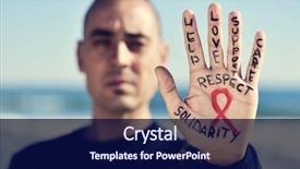  Presentation with solidarity - Slide set with the fight against aids background and a navy blue colored foreground