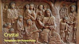  Presentation with miracle - Beautiful slide set featuring the five thousand people backdrop and a  colored foreground