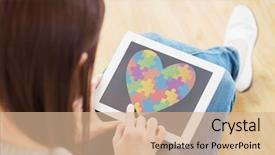  Presentation with autism awareness - Colorful PPT layouts enhanced with the floor against autism backdrop and a coral colored foreground