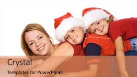  Presentation with christmas kids - Slides enhanced with the floor at christmas background and a  colored foreground