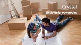  Presentation with new home - Slide set with the floor making project background and a coral colored foreground