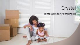  Presentation with storybook - Beautiful presentation design featuring the floor reading storybook backdrop and a light gray colored foreground