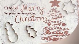  Presentation with christmas baking - Beautiful PPT theme featuring the flour homemade baking backdrop and a lemonade colored foreground