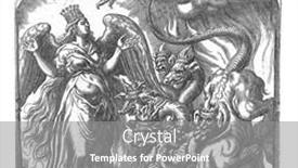  Presentation with heads - Slide set consisting of the-foreground-a-woman-clothed background and a gray colored foreground