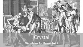  Presentation with king - Presentation design featuring the-foreground-king-cambyses background and a gray colored foreground