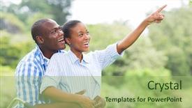  Presentation with bird - Presentation having the forest bird watching background and a mint green colored foreground