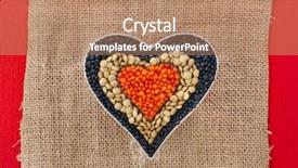  Presentation with lentils - Amazing theme having the form of heart backdrop and a coral colored foreground