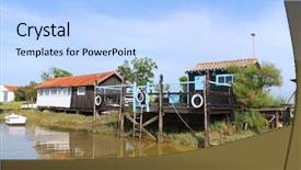  Presentation with france - Cool new slide deck with the france charente maritime backdrop and a light blue colored foreground