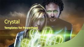  Presentation with super heroes - Colorful presentation design enhanced with the future green shield backdrop and a tawny brown colored foreground