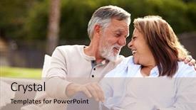  Presentation with turn around time - PPT theme having the garden heads turn background and a soft green colored foreground