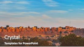  Presentation with india fort - Presentation design with the golden fort sonar background and a tawny brown colored foreground