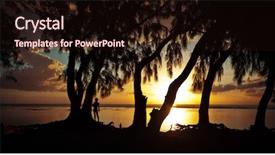  Presentation with sea sun - Slides enhanced with the golden sun set background and a wine colored foreground