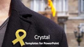  Presentation with yellow - Amazing presentation having the government of catalonia backdrop and a dark gray colored foreground