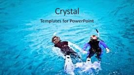  Presentation with australia - Theme enhanced with the great barrier reef background and a cyan colored foreground