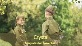  Presentation with meeting patriotic - PPT theme consisting of the great patriotic war background and a tawny brown colored foreground