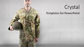  Presentation with war room - PPT theme consisting of the hand concrete room background and a light gray colored foreground