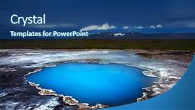  Presentation with hot spring - Presentation theme having the heart of iceland background and a ocean colored foreground