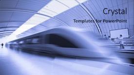  Presentation with speed - Presentation theme enhanced with the high-speed train background and a light blue colored foreground