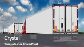  Presentation with transportation traffic - Amazing PPT layouts having the highway cargo transportation backdrop and a dark gray colored foreground