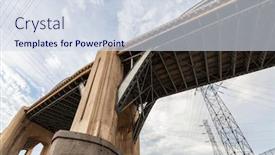  Presentation with downtown los angeles - Presentation featuring the-historic-and-now-demolished background and a sky blue colored foreground