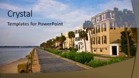  Presentation with charleston - Cool new theme with the historic waterfront area backdrop and a light blue colored foreground