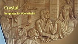  Presentation with peter - Amazing presentation theme having the house of peter backdrop and a tawny brown colored foreground